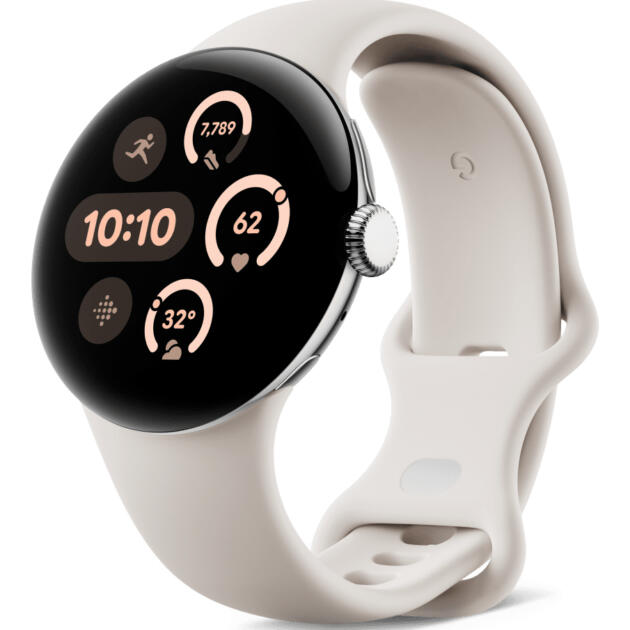 Google Pixel Watch 3 AMOLED 41 mm Digital Touchscreen 4G Silver Wi-Fi GPS (satellite)