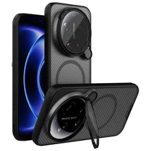 NILLKIN Camshield Prop Magnetic Series for Xiaomi 17 Ultra 5G Case Clear Lens Lid PC TPU Phone Back Cover - Transparent Black