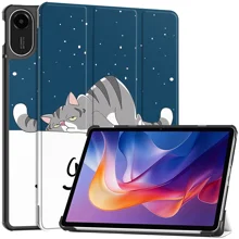 For Xiaomi Redmi Pad 2 Case Pattern Print Leather Stand Tablet Cover - Cat