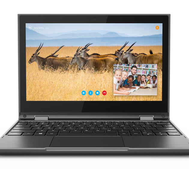 Lenovo 300e Windows 2nd Gen Intel® Celeron® N N4120 Hybrid (2-in-1) 29.5 cm (11.6") Touchscreen HD 4 GB LPDDR4-SDRAM 64 GB eMMC Wi-Fi 5 (802.11ac) Windows 10 Pro Education Black