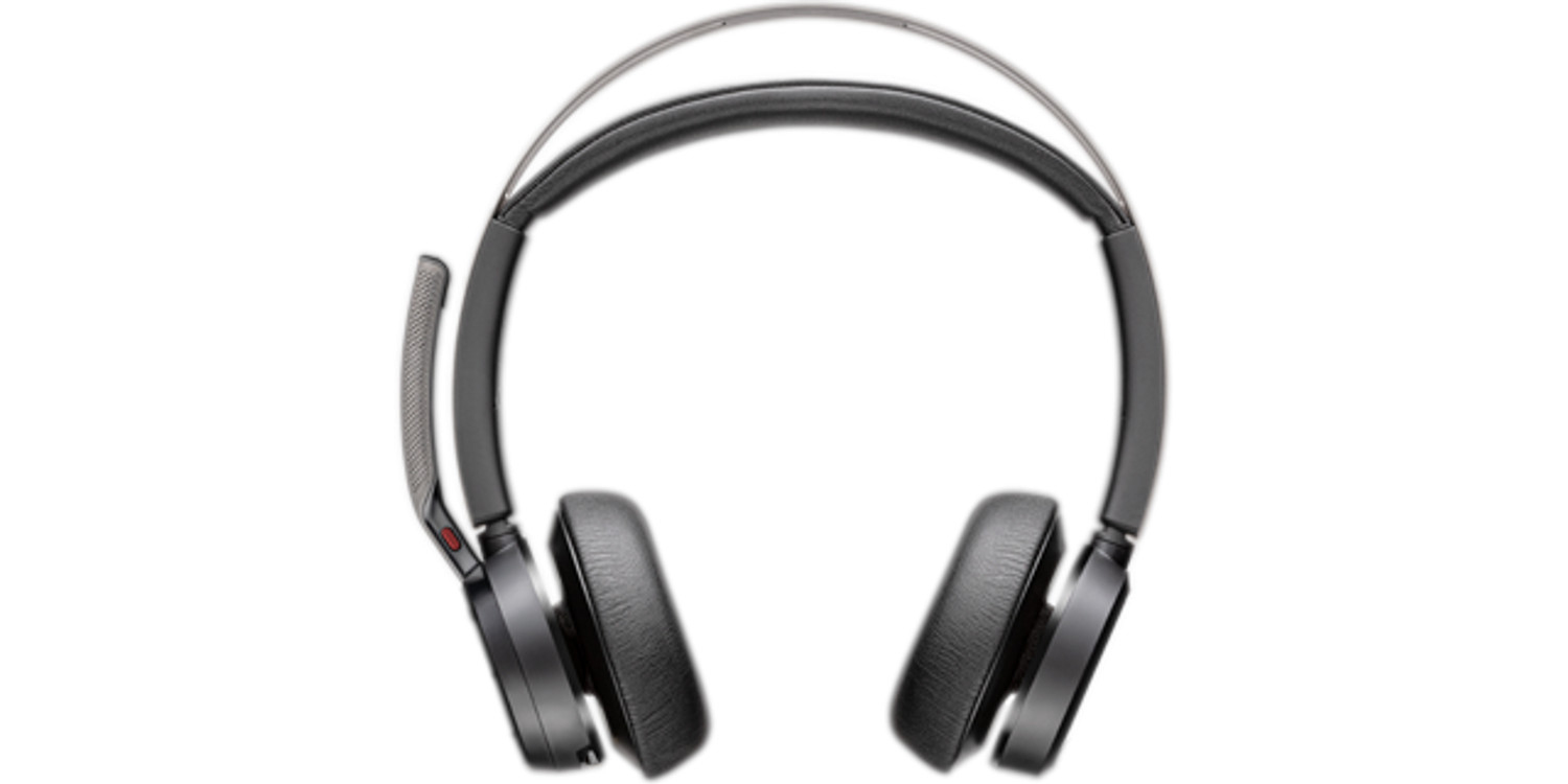 HP Poly Voyager Focus 2 Microsoft Teams Certified USB-C-C Headset +USB-C/A Adapter +Charging Stand