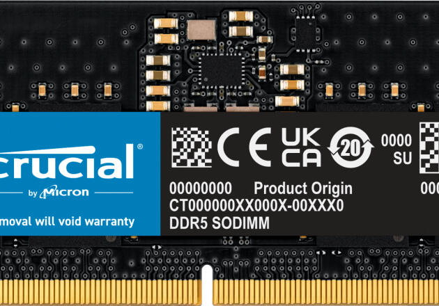 Crucial CT8G56C46S5T memory module 8 GB 1 x 8 GB DDR5 262-pin SO-DIMM ECC