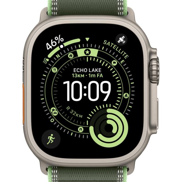 Apple MFT54ZM/A Smart Wearable Accessories Band Green Titanium, Polyester, Spandex, Nylon