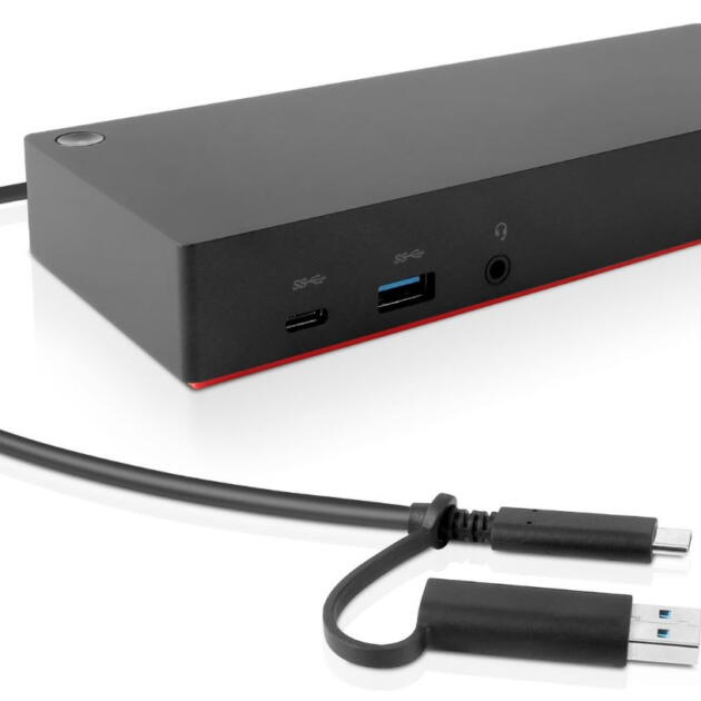 Lenovo 40AF0135EU laptop dock/port replicator Wired Black