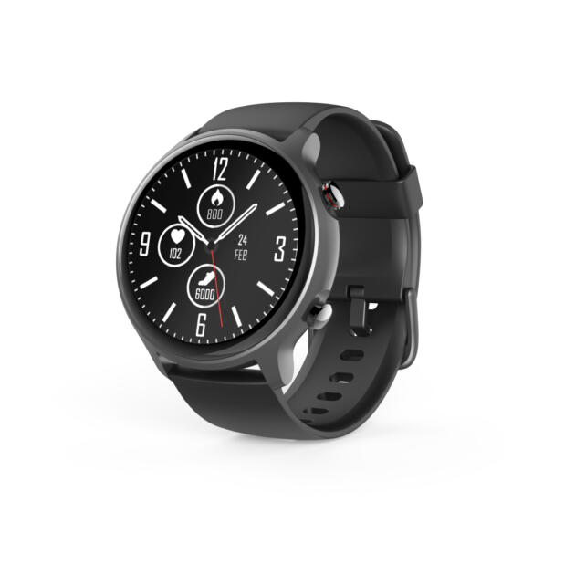 Hama Fit Watch 6910 3.25 cm (1.28") LCD 46 mm Digital Touchscreen Grey GPS (satellite)