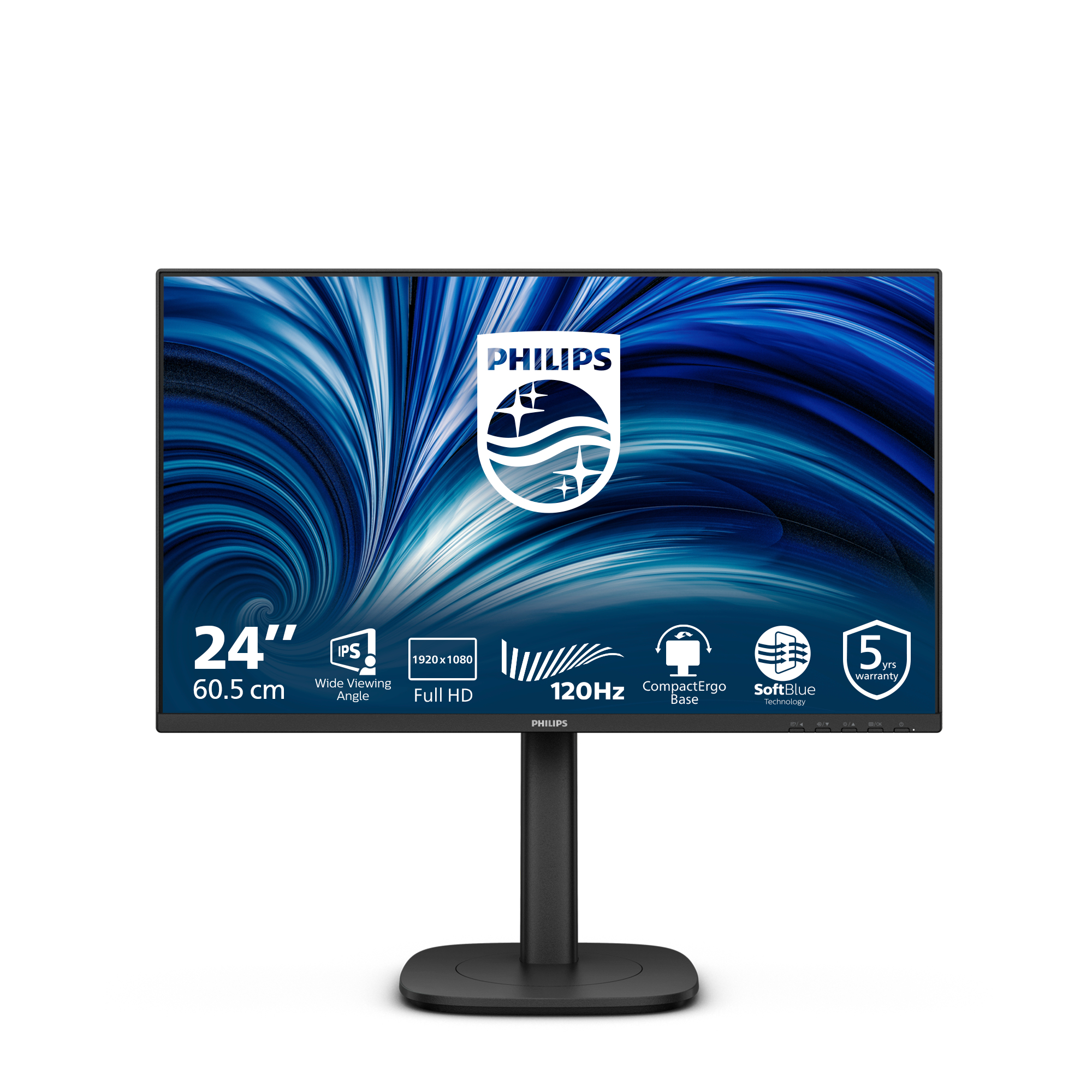 Philips 3000 series 24B2N3200J/00 computer monitor 60.5 cm (23.8") 1920 x 1080 pixels Full HD LCD Black