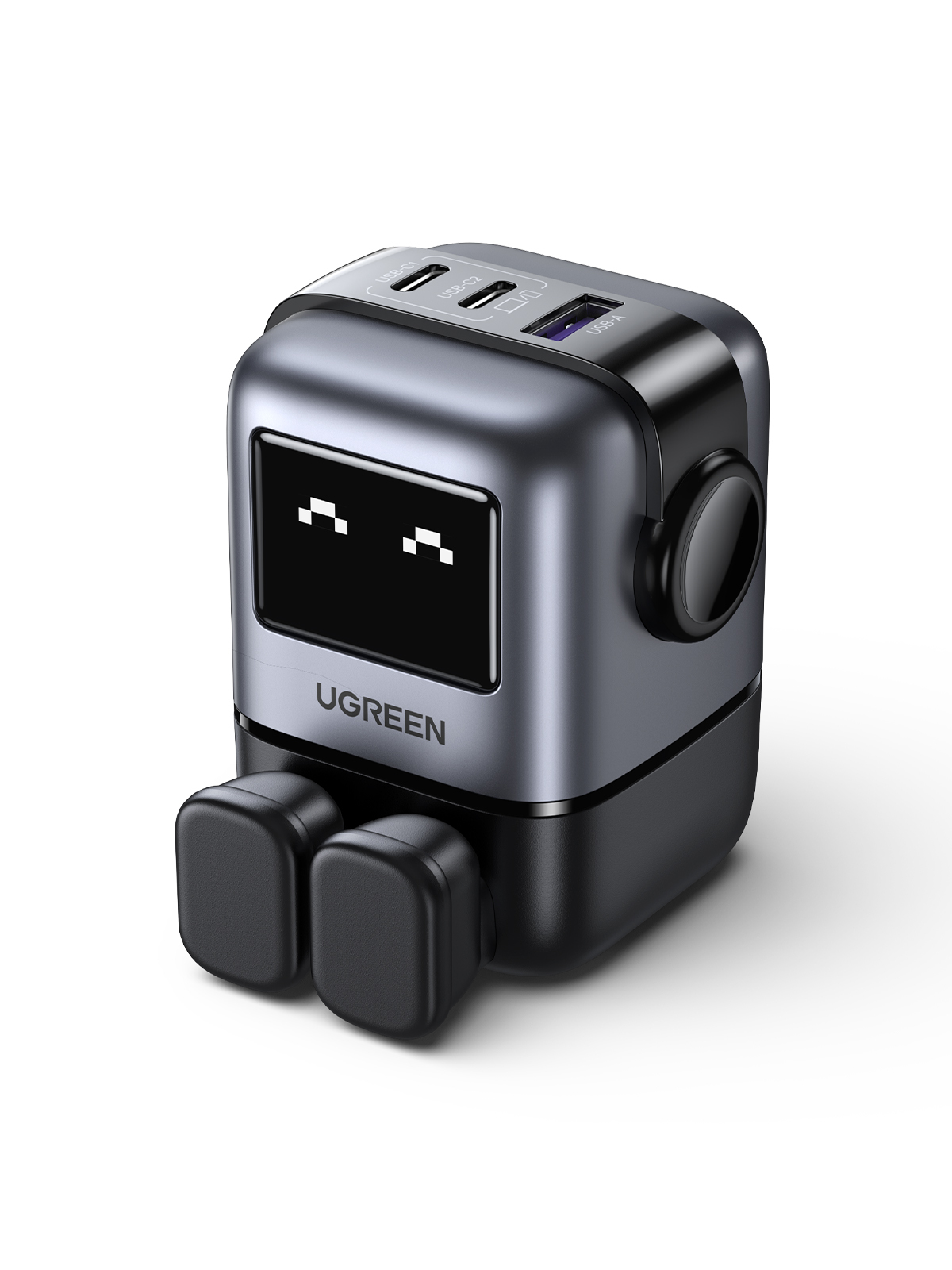 Ugreen USB-A+2C 65W UNO GAN CHARGER Mobile phone, Laptop, Tablet Black AC, USB Indoor