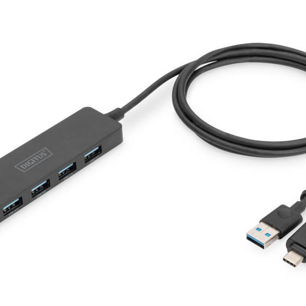 Digitus USB 3.0 Hub 4-Port, Slim Line