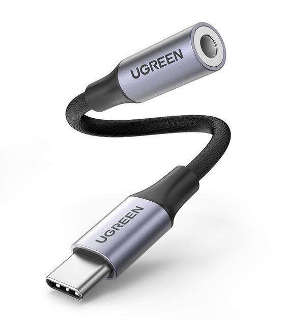 Ugreen 80154 mobile phone cable Black, Grey USB C 3.5mm