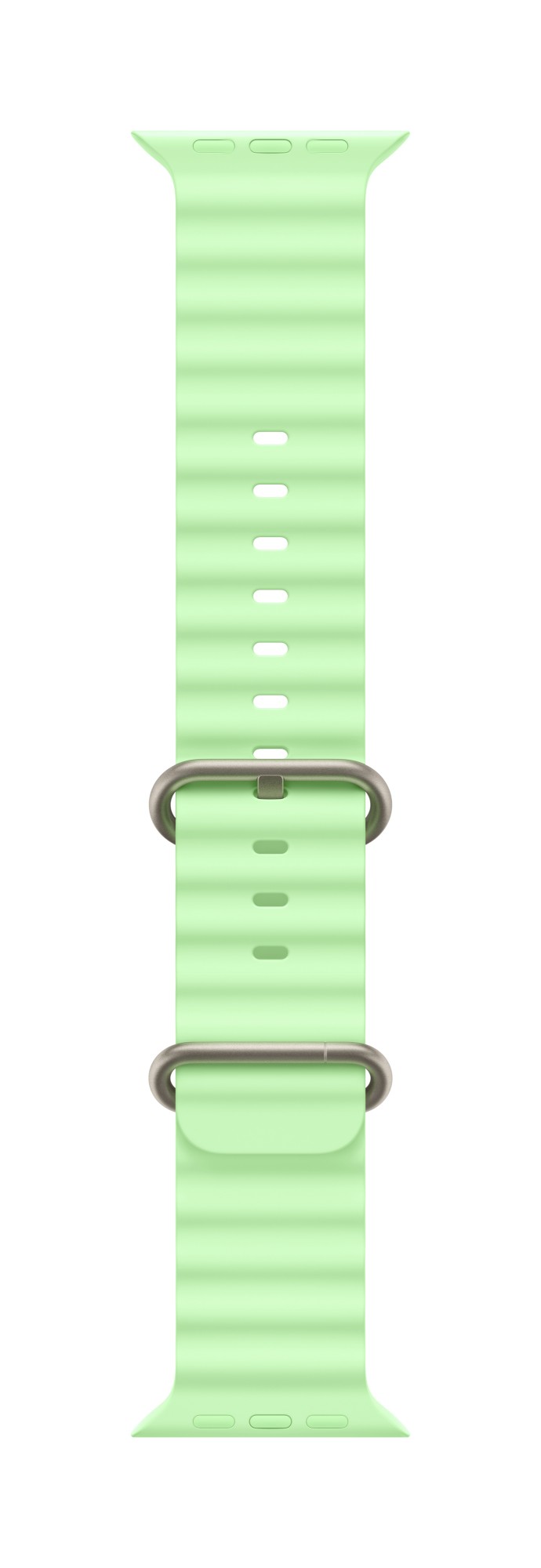 Apple Natural Titanium Finish Band Green Fluoroelastomer, Titanium