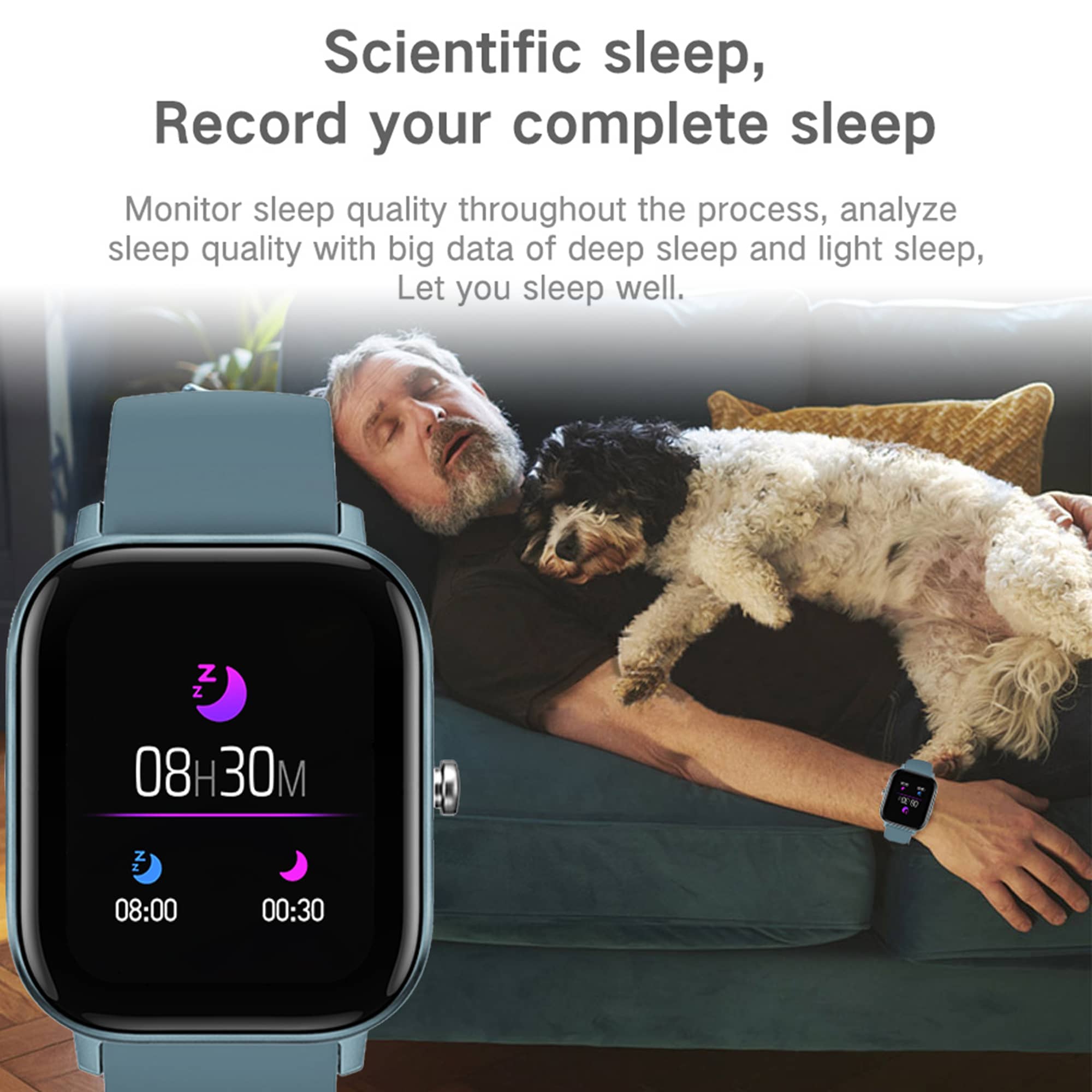 Findtime Fitness Tracker Blood Pressure Heart Rate Monitor Blood Oxygen Activity Pedometer Big Fitness Tracker Sleep Monitor for Women Men - Image 4