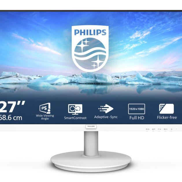 Philips V Line 271V8AW/00 computer monitor 68.6 cm (27") 1920 x 1080 pixels Full HD LCD White